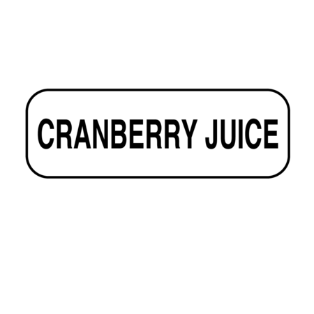 Cranberry Juice Label 1/2"" x 1-1/2 -  NEVS, DIET-103